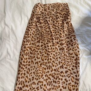 Free People Normani Bias Leoparf Print Women’s Skirt